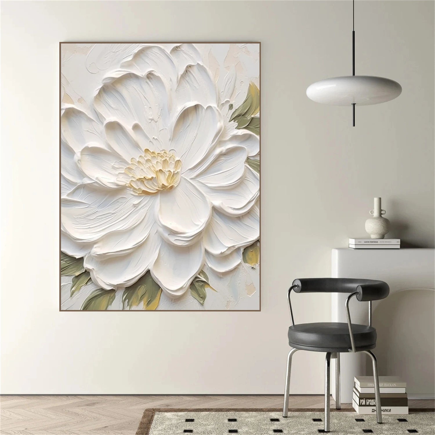 Beautiful Flower and Tree Painting - Handmade Canvas Art #FT190 - Perfect for Home Decor, Living Room, Bedroom & Office Wall Art