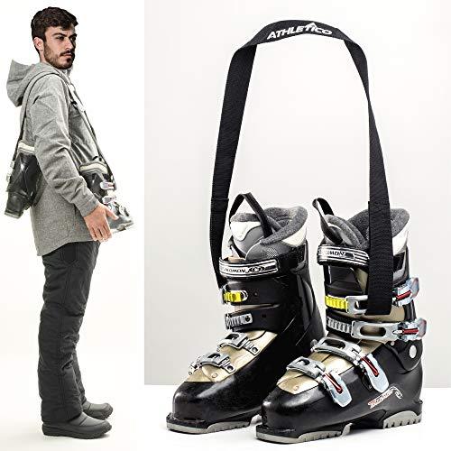 Athletico Ski Boot Carrier Strap - Adjustable Shoulder Strap for Ski Boots - Hands-Free Transport for Skiing & Snowboarding - Perfect for Resorts, Backcountry & Travel