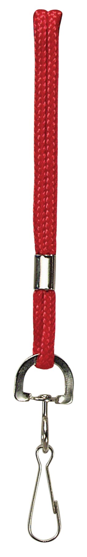 BAUM68902 Standard Lanyard - Red Color Safety ID Badge Holder with Breakaway Buckle for Work, School, and Events
