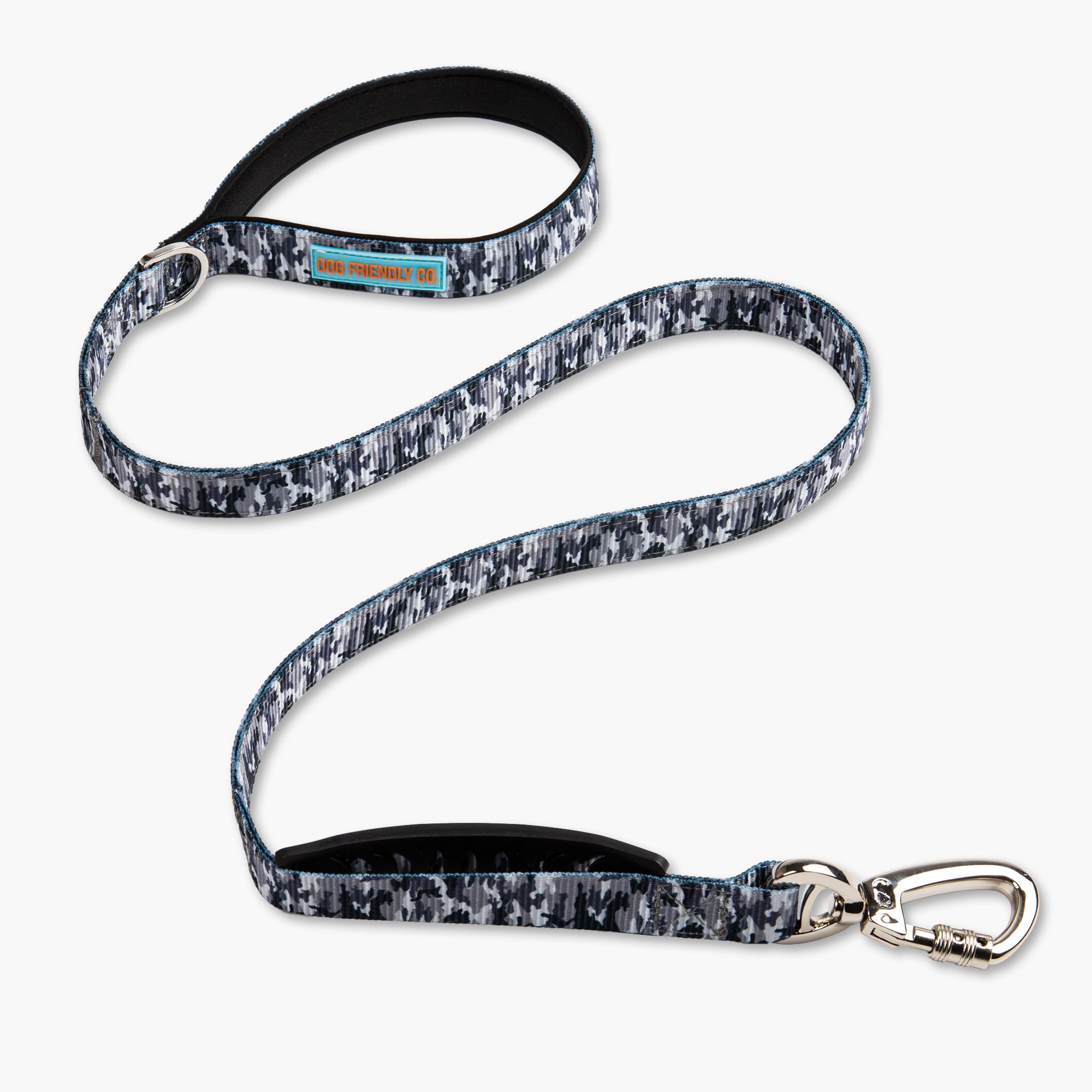 Dog Friendly Co. Classic Dog Leash - Grey Camouflage Design | Durable & Comfortable for Walks, Training & Outdoor Adventures