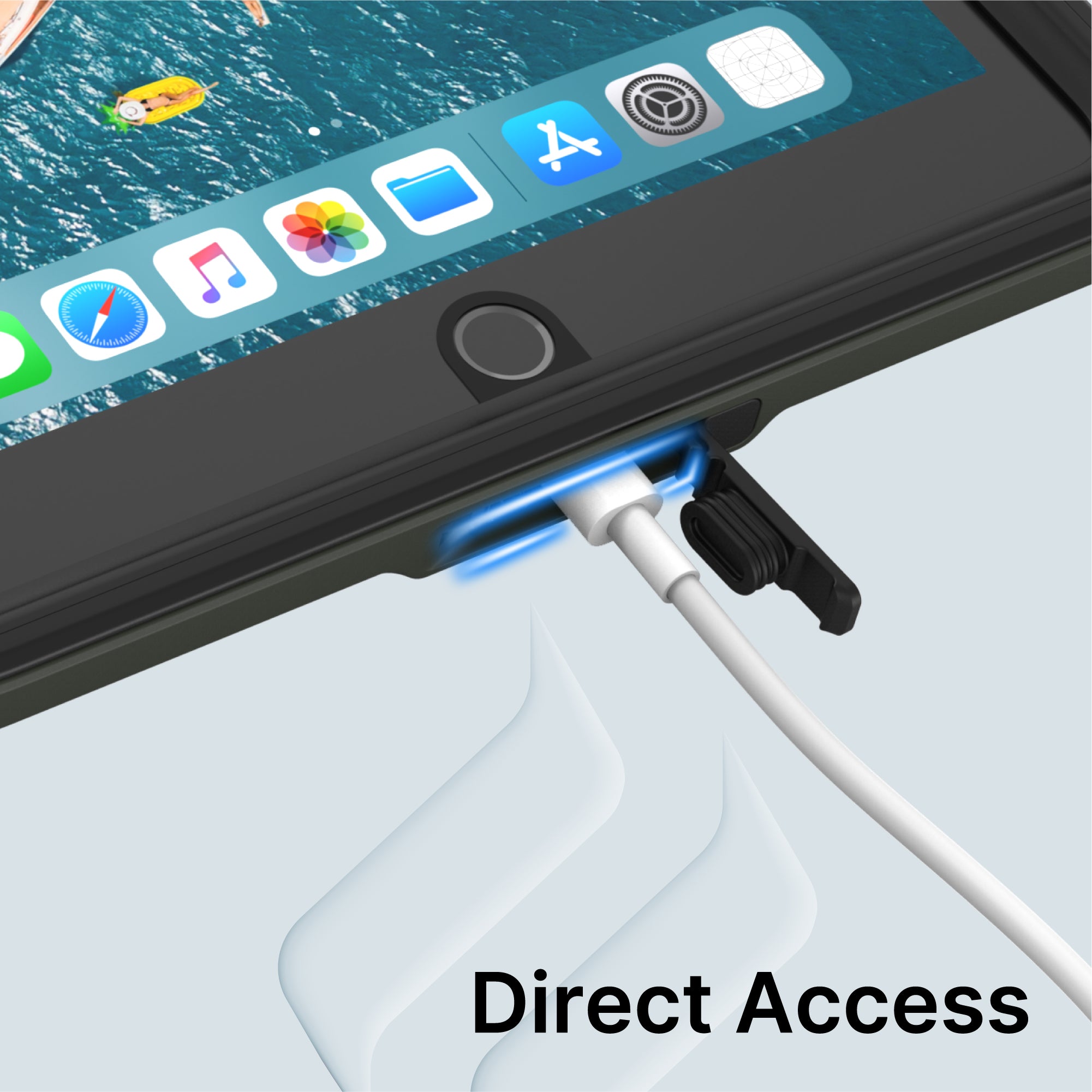 Waterproof Case for iPad 10.2 Inch (9th/8th/7th Generation) - Shockproof & Dustproof Protective Cover for Swimming, Beach, Outdoor Activities
