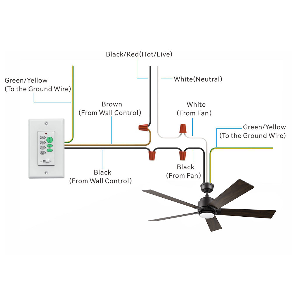 Aspen II Smart Ceiling Fan with LED Light - Remote Control, 56 Inch, Energy Efficient, Quiet Operation for Indoor & Outdoor Use - Perfect for Bedroom, Living Room, Patio, and Covered Porch