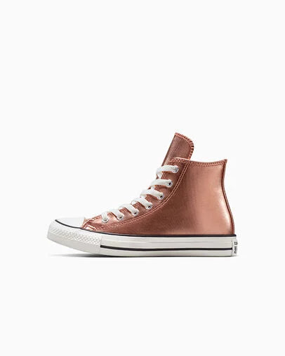 Converse Kids Chuck Taylor All Star Metallic Gold Sneakers - Stylish & Comfortable Casual Shoes for Boys & Girls - Perfect for School, Play & Everyday Wear