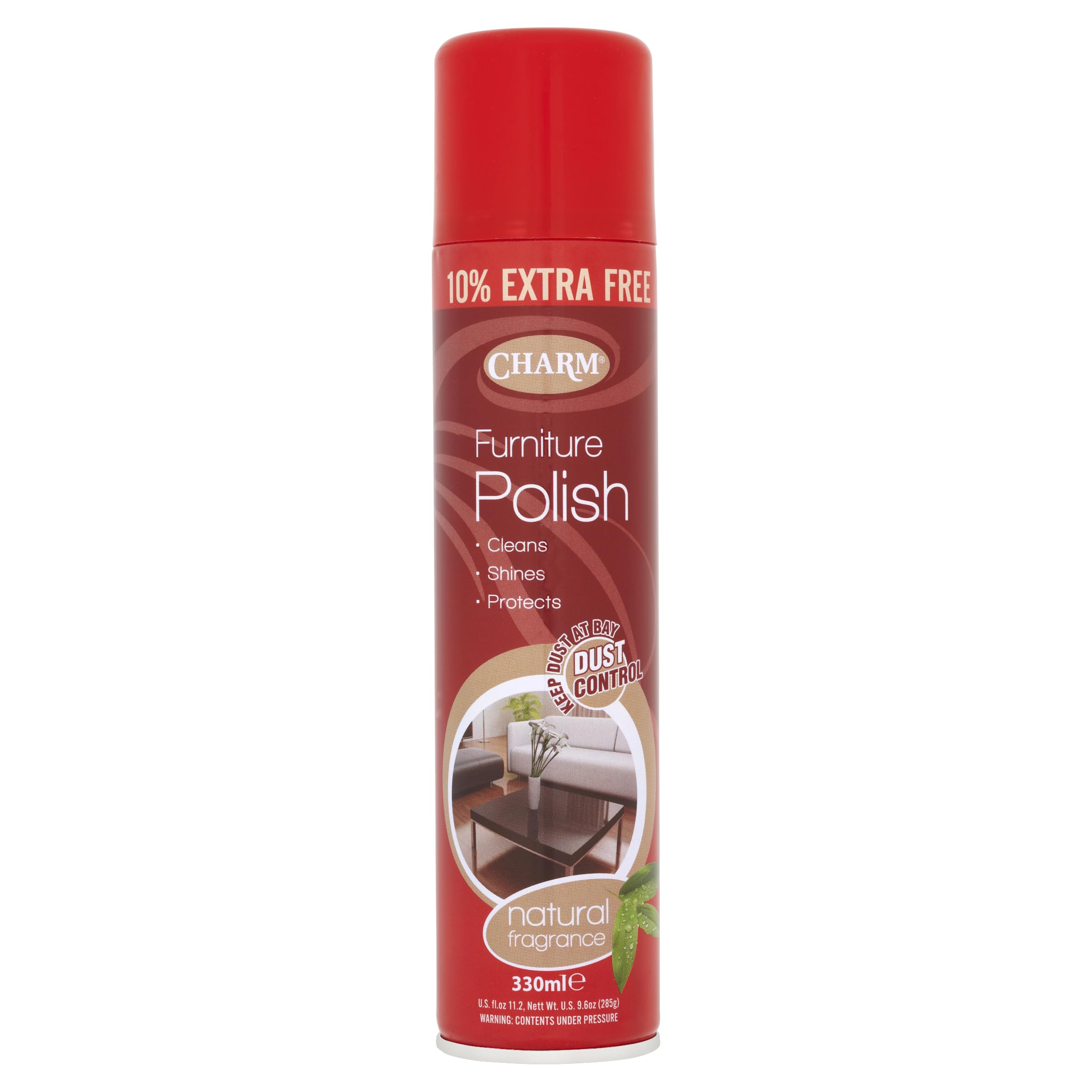 Charm GLS9006S Natural Wood Furniture Polish - 300ml Bottle for Shining & Protecting Tables, Chairs & Cabinets at Home or Office