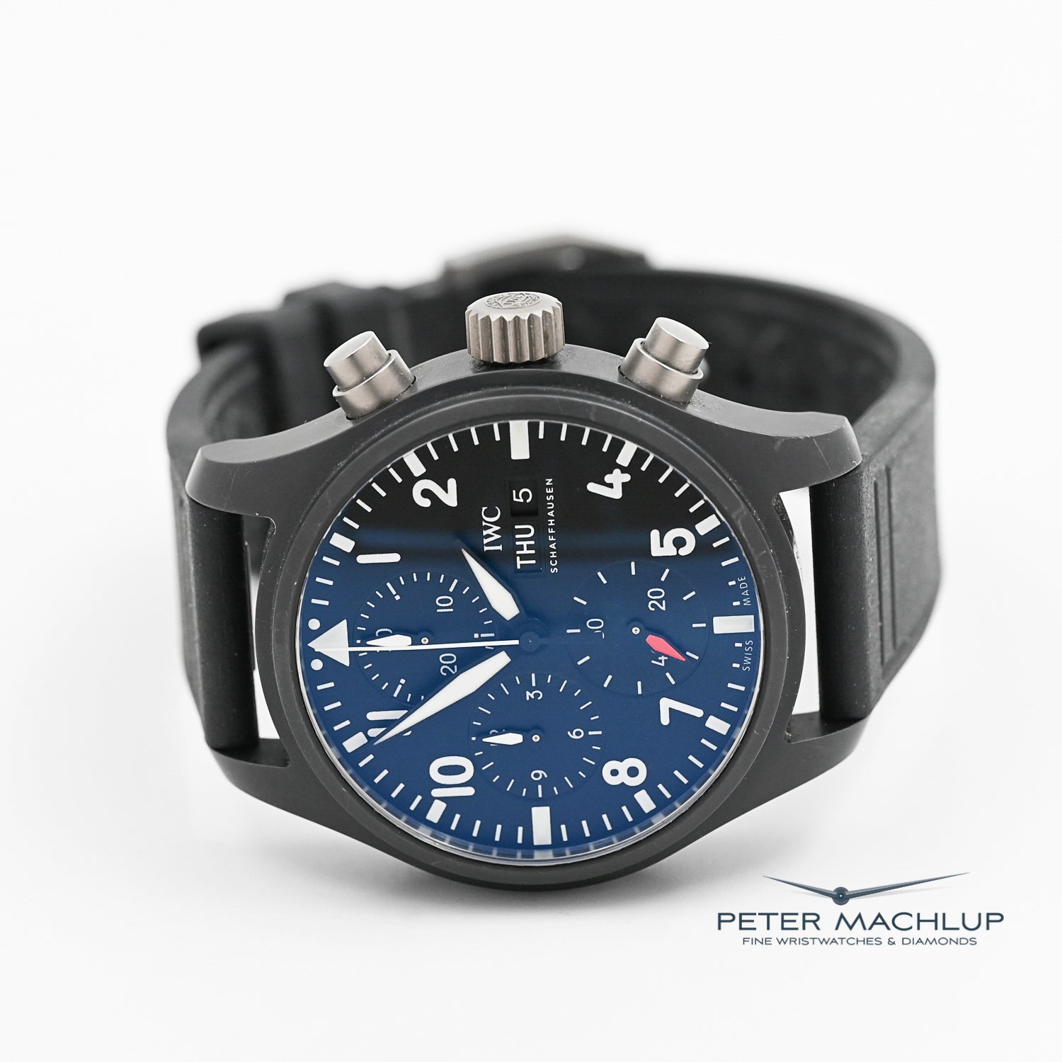 IWC Pilot Top Gun Chronograph 2023 - Luxury Swiss Men's Watch with Black Ceramic Case & Automatic Movement | Perfect for Aviation Enthusiasts, Business Professionals & Collectors