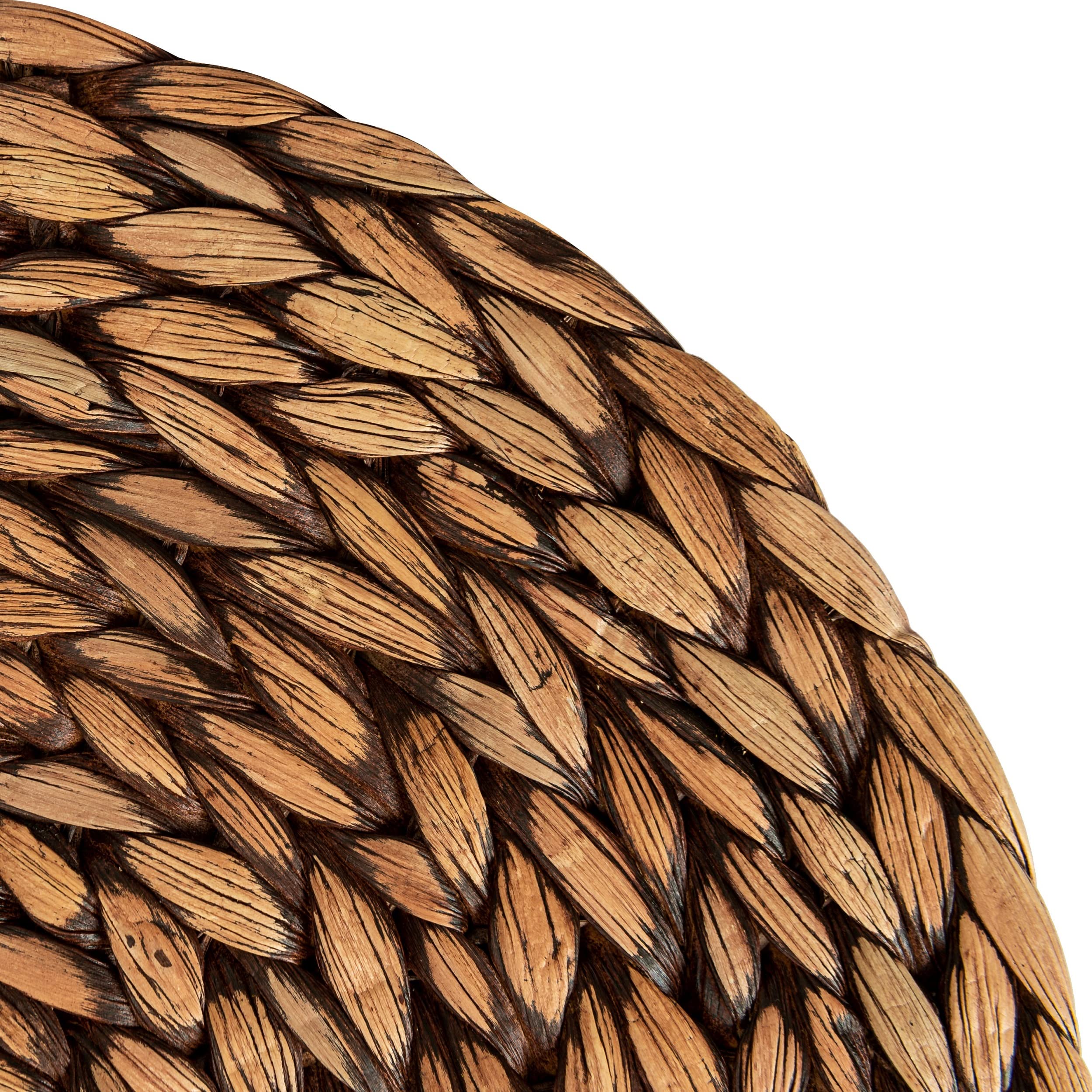 Premium Woven Round Placemats Set of 6 - 11.8