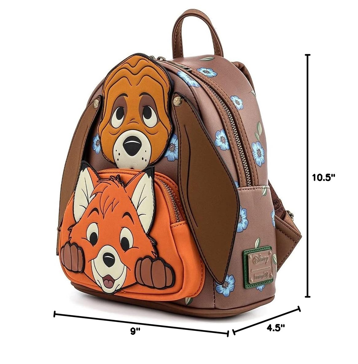 Disney Fox and The Hound Todd & Cooper Cosplay Women's Shoulder Bag - Loungefly Double Strap Purse for Disney Fans, Collectors & Everyday Use