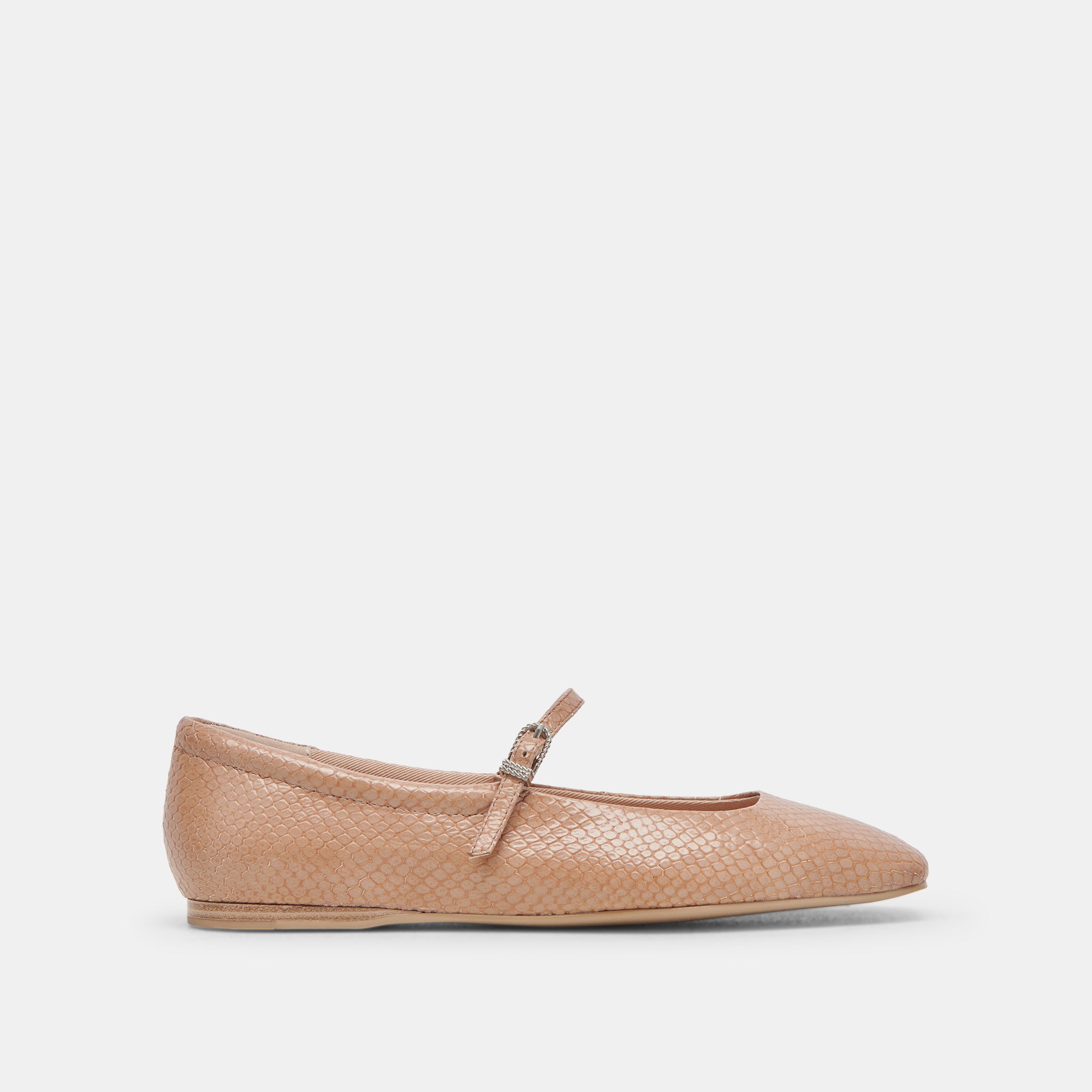 REYES Women's Ballet Flats - Toffee Snake Embossed Leather Loafers for Comfort & Style | Perfect for Office, Casual Wear & Travel