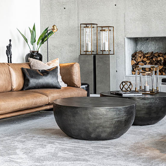 Artwood Giro Modern Coffee Table - Mid Century Round Wooden Side Table for Living Room, Office & Lounge - Perfect for Coffee, Books & Decor