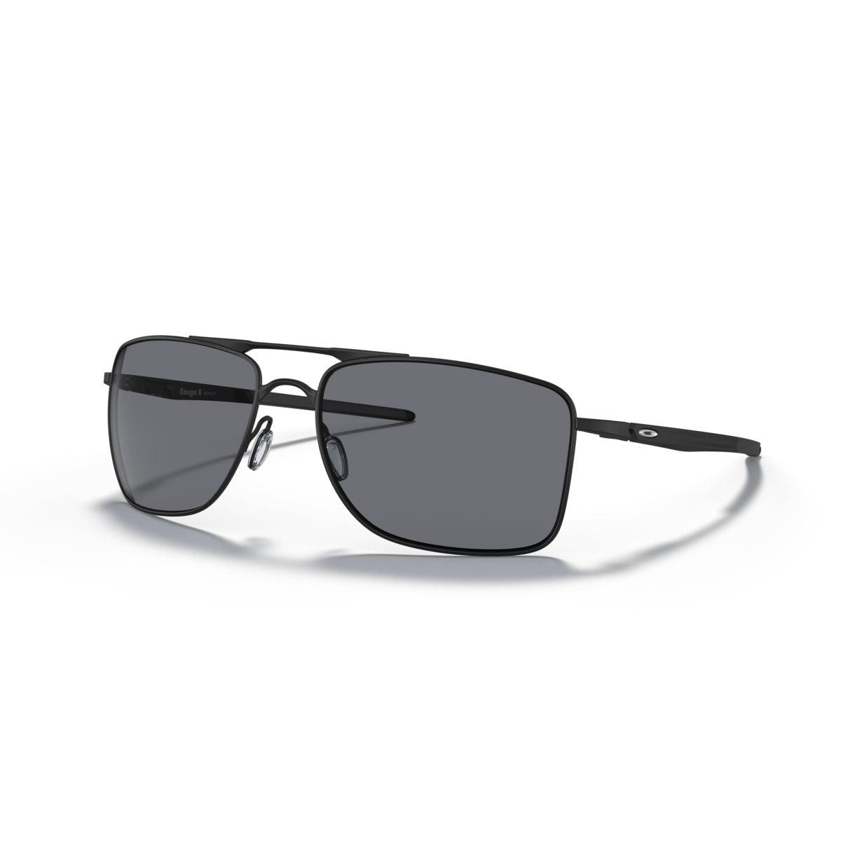 Oakley Gauge 8 Sunglasses Matte Black Grey Polarized Sports & Driving Shades - Perfect for Running, Cycling, and Outdoor Activities