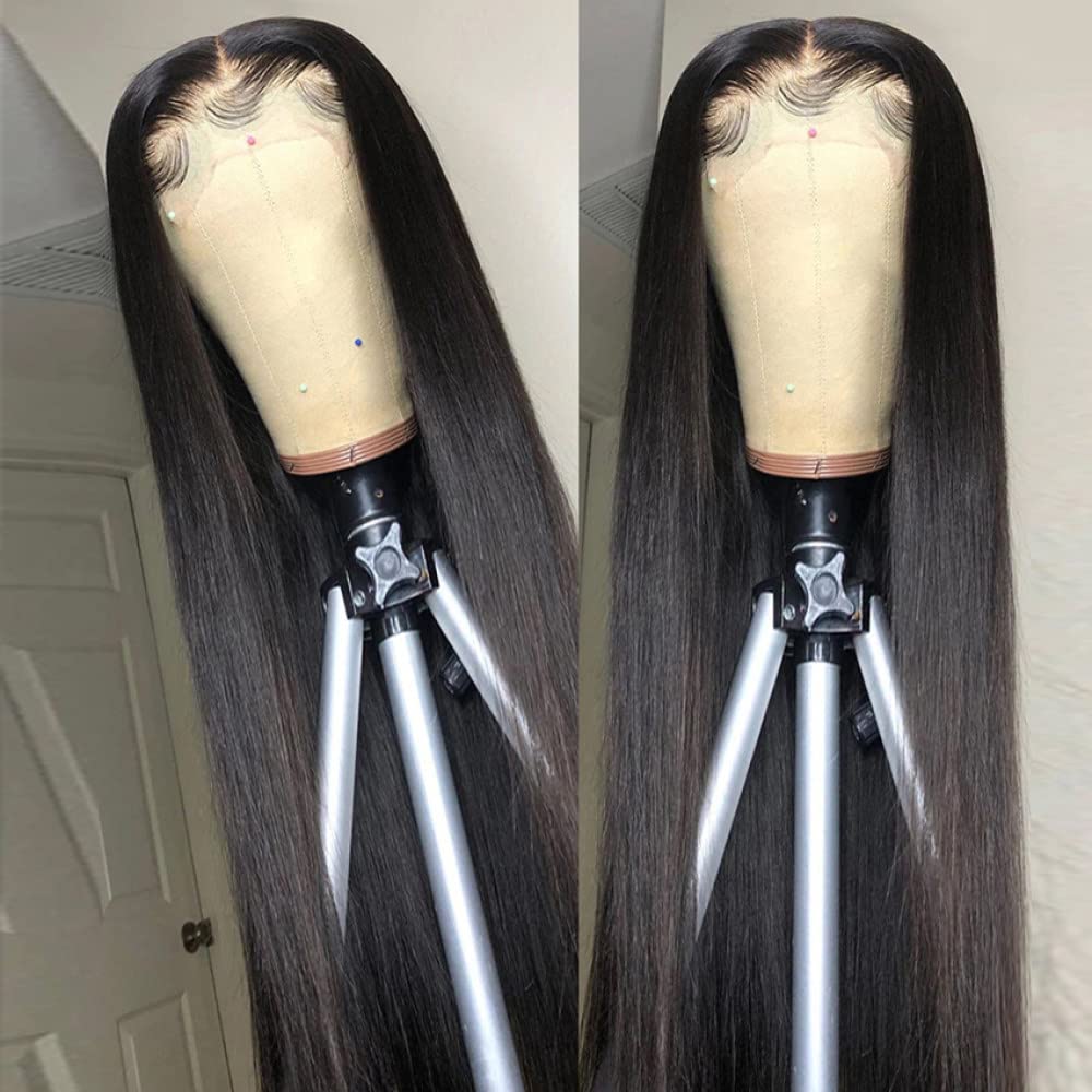 LSZA 13x5x2 T Part Lace Front Wig - 100% Human Hair Straight Wig 22 Inches 180 Density 4x4 Lace - Perfect for Daily Wear, Cosplay & Special Occasions