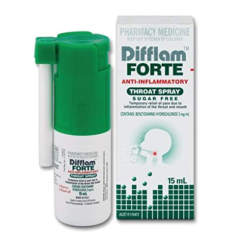 Difflam Forte Anti-Inflammatory Throat Spray - Fast Pain Relief for Sore Throat & Inflammation - Ideal for Cold, Flu & Post-Surgery Recovery