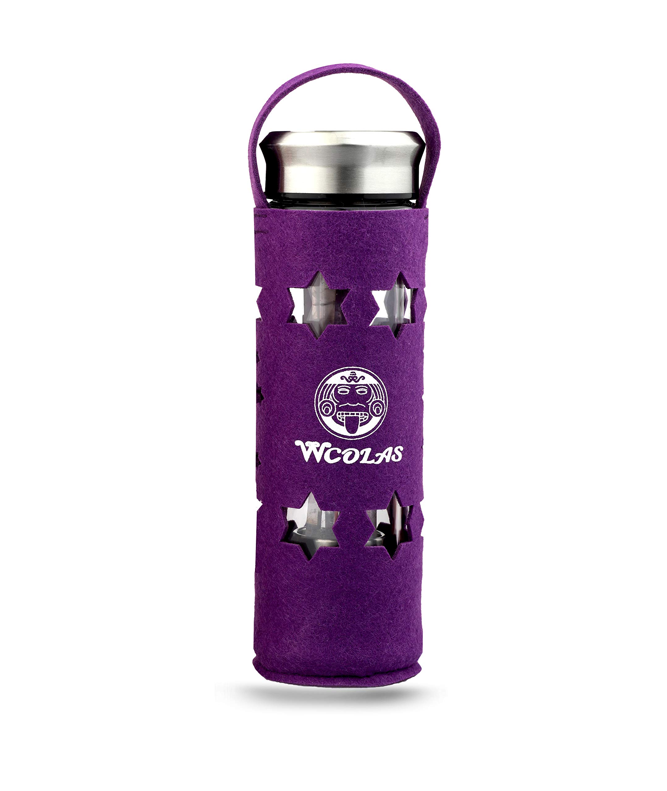 **Natural Chakra Quartz Crystal Water Bottle with Healing Wands - Double Glass & Stainless Steel Cover - Energy Polymer Gem Decor for Sports, Yoga & Meditation - Unique Gift Collection**    *(Perfect for Hydration, Spiritual Healing, Fitness, and Mindful Living)*