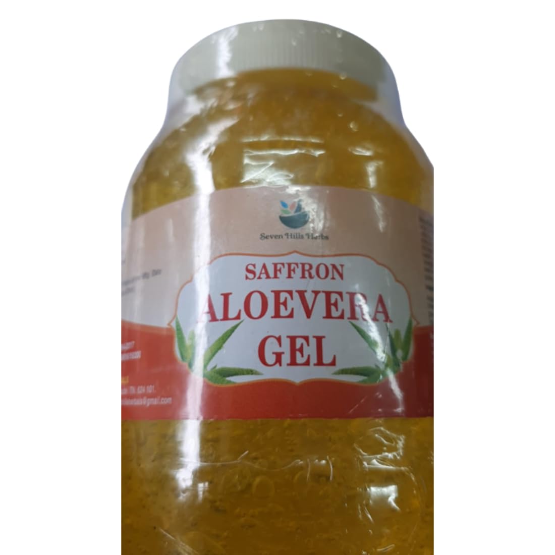 Premium Seven Hills Herbs Saffron & Aloe Vera Gel for Face & Body - Hydrating, Soothing Skin Care for All Skin Types - Perfect for Sunburn Relief, Acne Treatment & Daily Moisturizing
