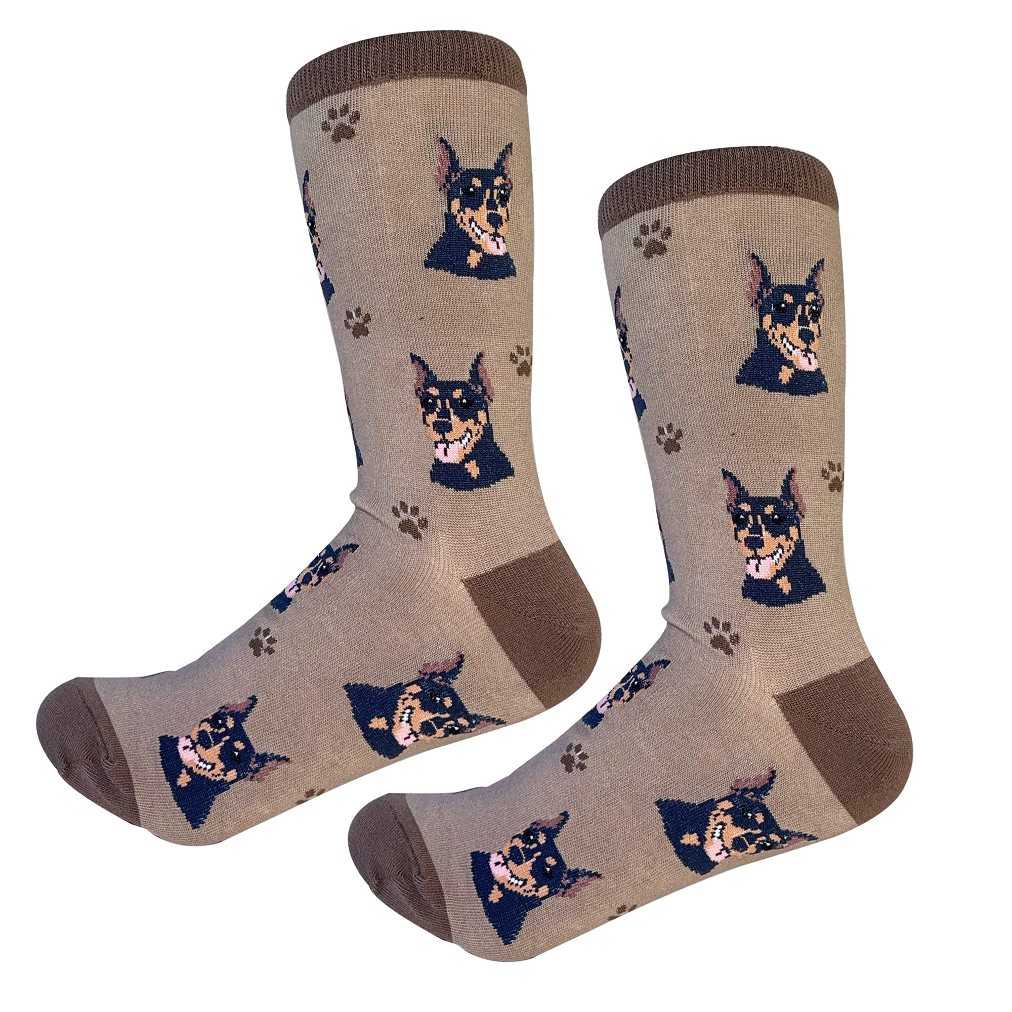 Doberman Dog Breed Socks for Men & Women - Fun Novelty Animal Socks by E&S Pets - Perfect Gift for Dog Lovers, Casual Wear & Themed Outfits