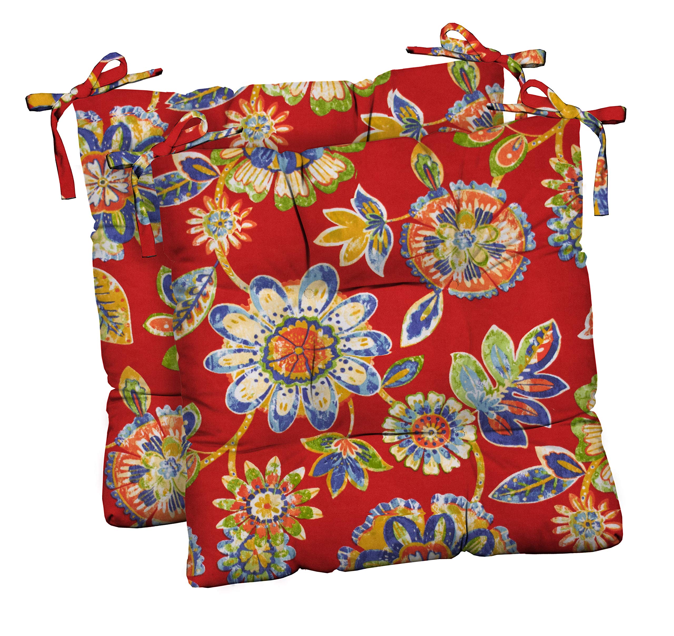 Outdoor Tufted Seat Cushions Set of 2 - 19x19
