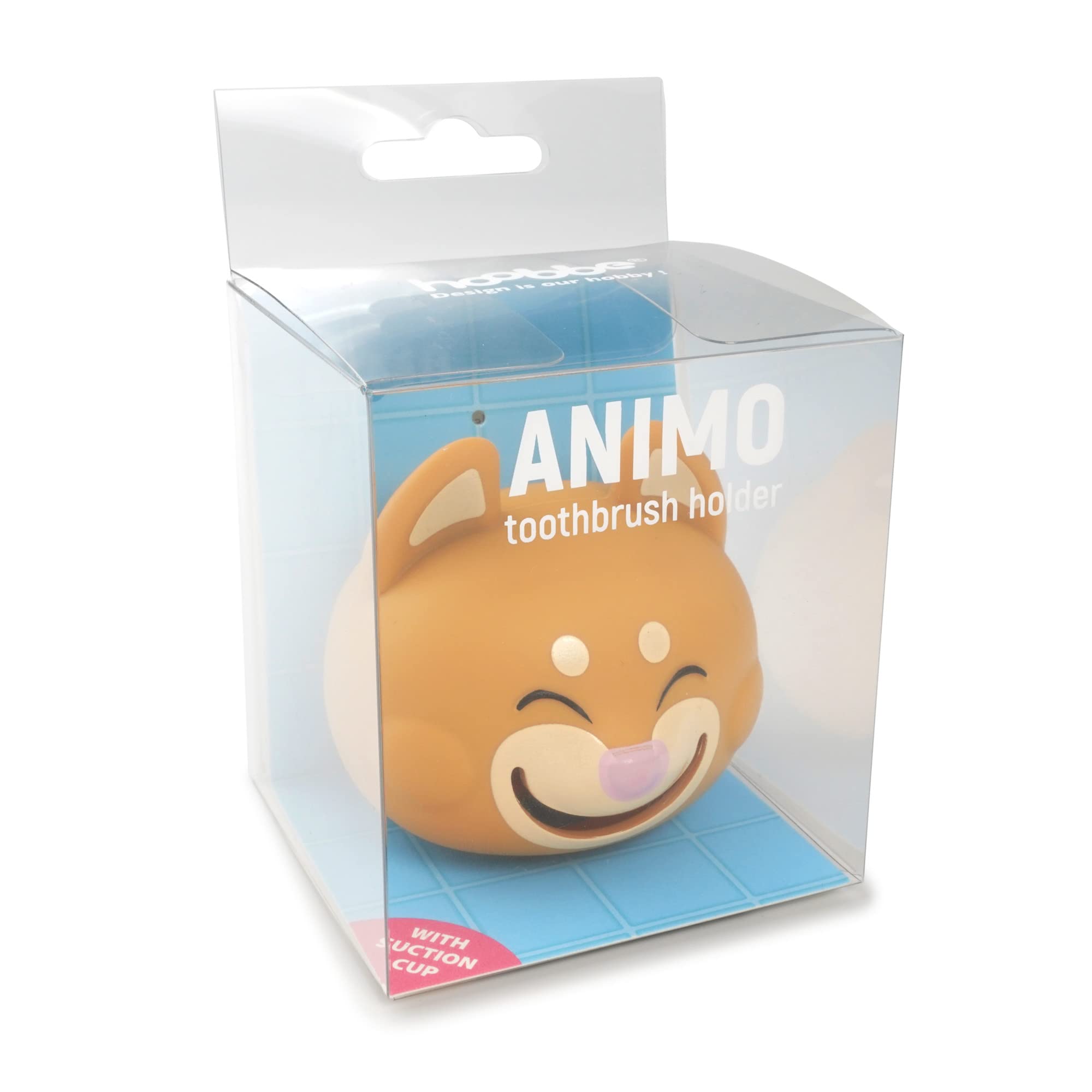 Hoobbe Kids Toothbrush Holder - Shiba Inu Design for Bathroom Mirror/Wall Mount