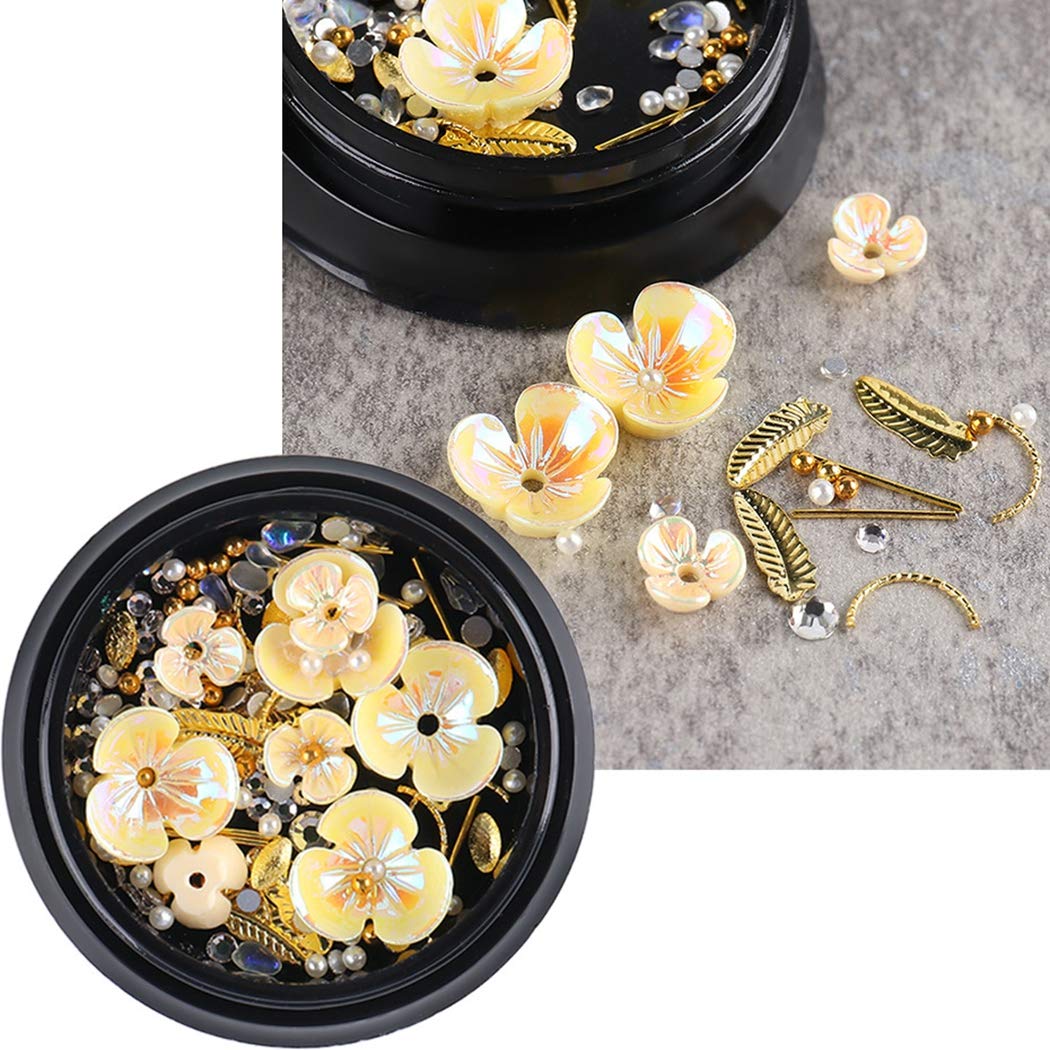 Anjetan 3 Boxes Mixed Nail Rhinestones - Creative Nail Art Decorations, Metal Nail Studs & Gems for DIY Nail Designs - Perfect for Manicures, Pedicures, and Nail Art Enthusiasts
