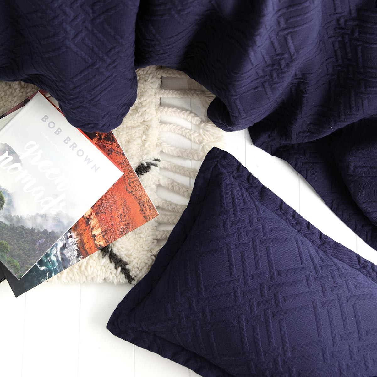 Premium Fitzroy Navy Quilt Cover Set - 100% Cotton Luxury Bedding by Private Collection | Soft & Breathable for All-Season Comfort | Perfect for Master Bedroom, Guest Room & Vacation Homes