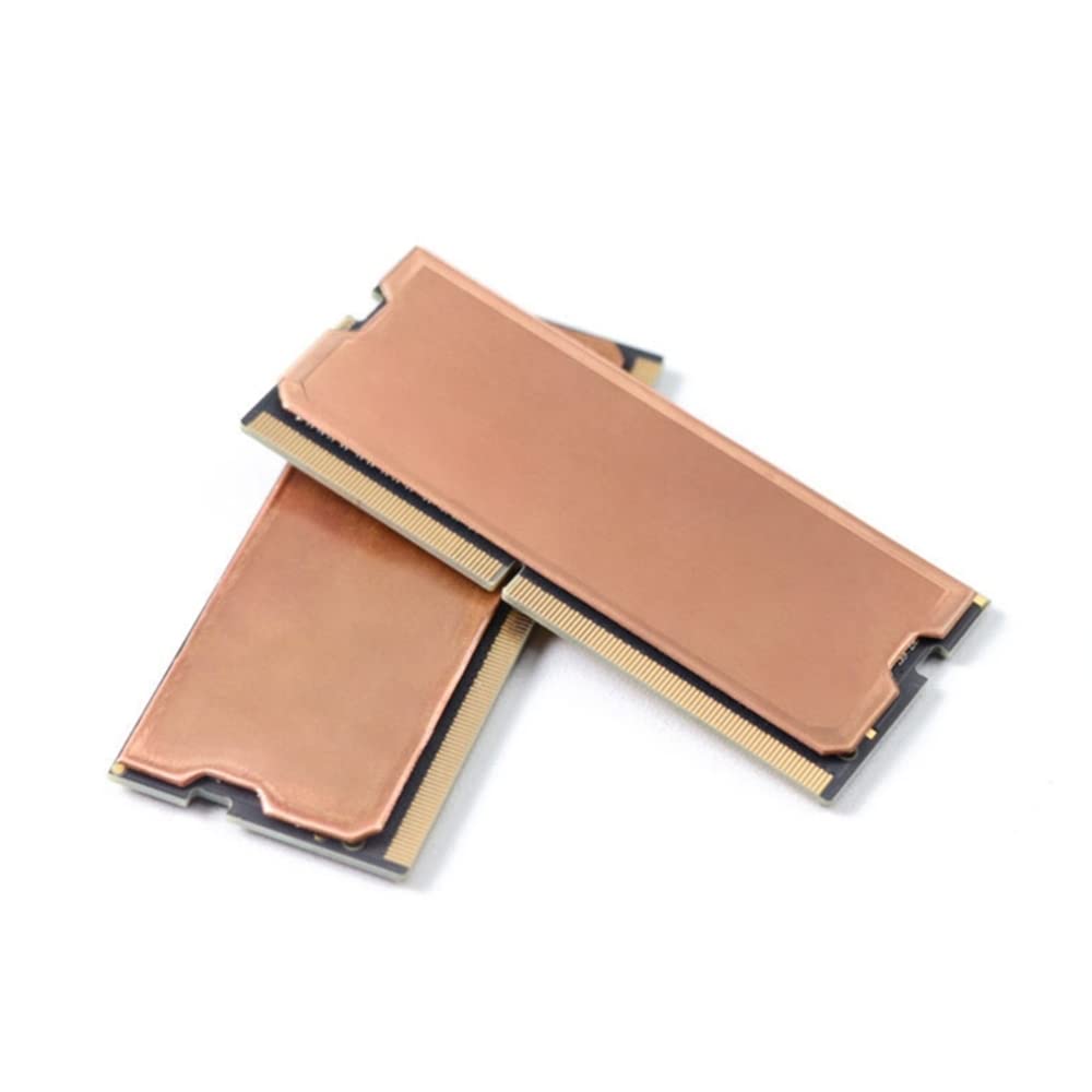 2 Pcs Pure Copper Laptop RAM Heatsink for DDR4/DDR5 - High Performance Memory Cooling Plate for Gaming PC & Laptop - Perfect for Overclocking & Heat Dissipation