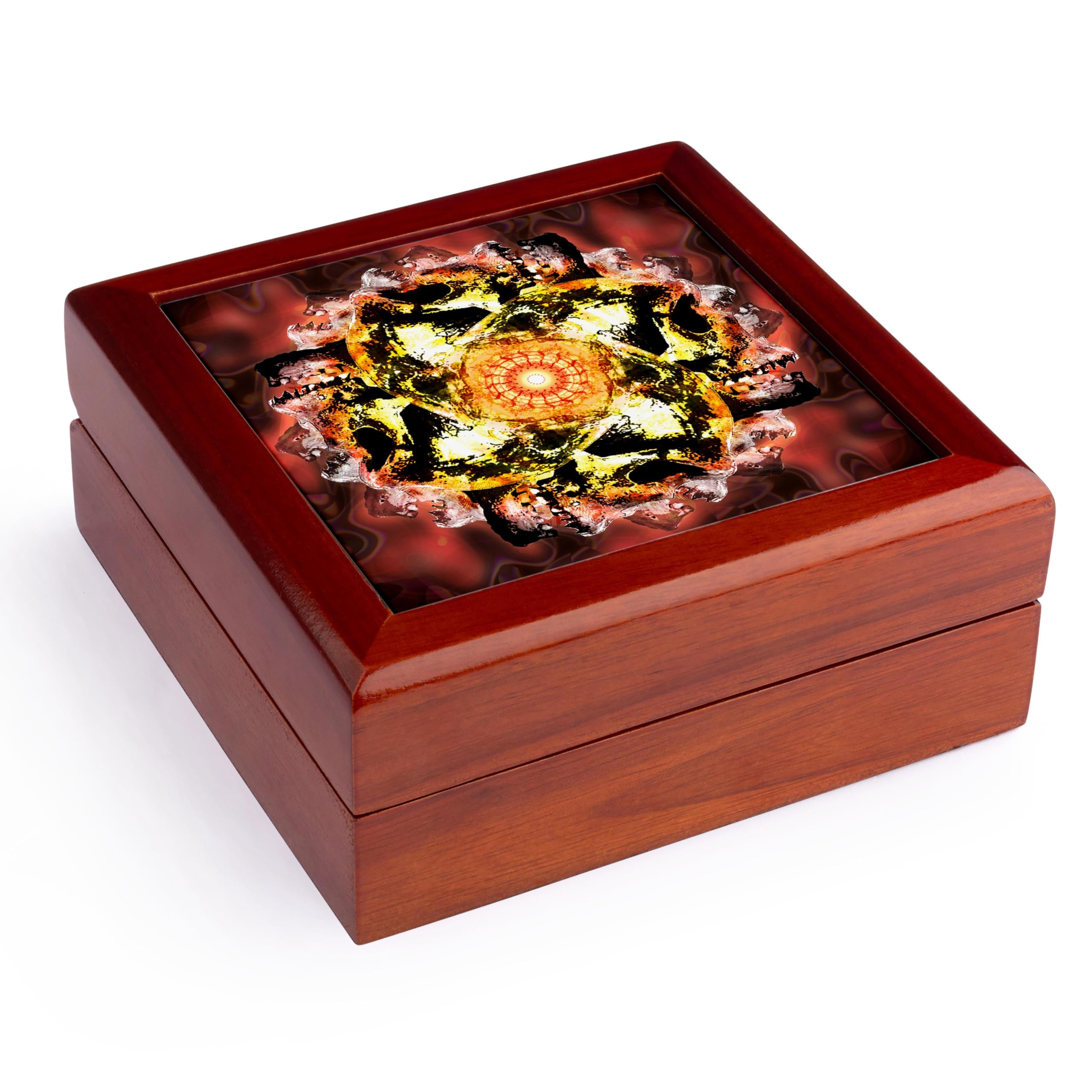 3D Rose Jewelry Box with Red Giant Space Design - Abstract Astronomy Gift for Women, Jewelry Storage & Organizer - Perfect for Birthday, Anniversary & Home Decor