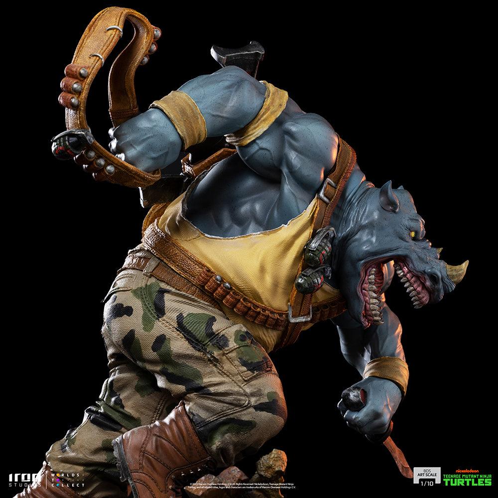 Iron Studios TMNT Rocksteady BDS Art Scale 1/10 Statue - Teenage Mutant Ninja Turtles Collectible for Home & Office Display