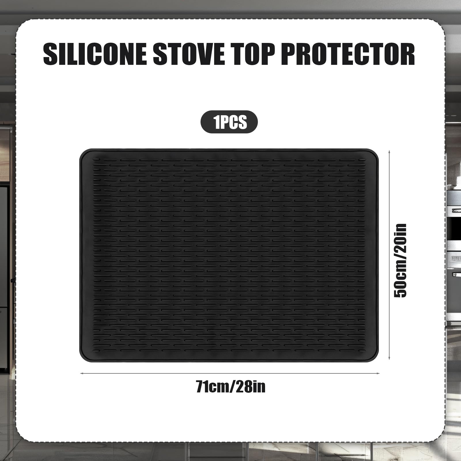 Classic Black Non-Slip Silicone Electric Stove Cover Pad - Heat Resistant Cooktop Protector Mat for Kitchen, RV & Induction Countertops | Perfect for Cooking, Food Prep & Counter Protection
