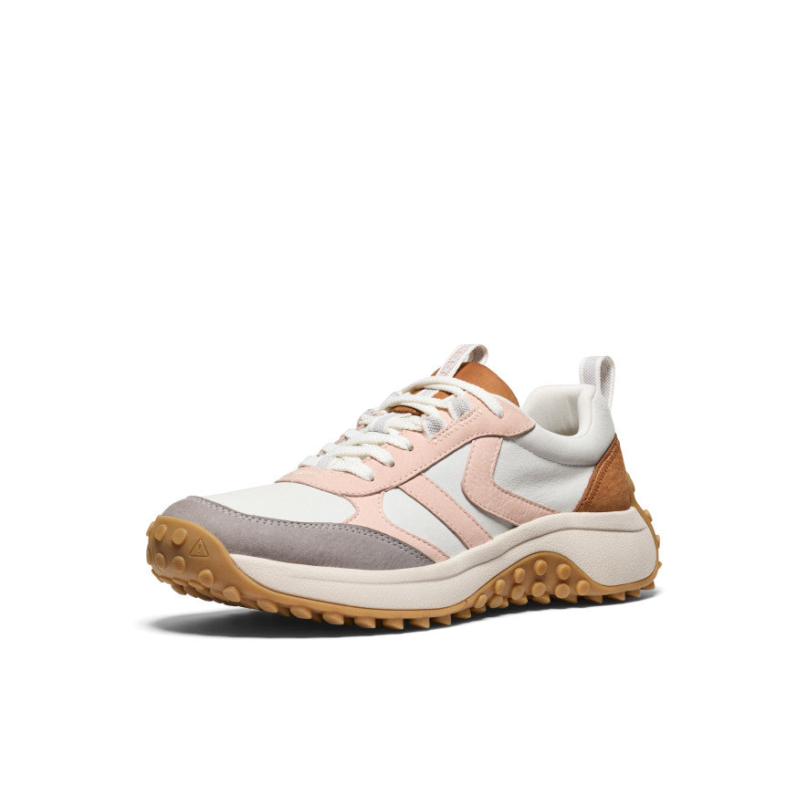 KEEN Women's KS86 Leather Sneakers - Comfortable & Stylish Walking Shoes for Women | Maple/Cameo Rose Color | Perfect for Casual Outings, Travel & Everyday Wear
