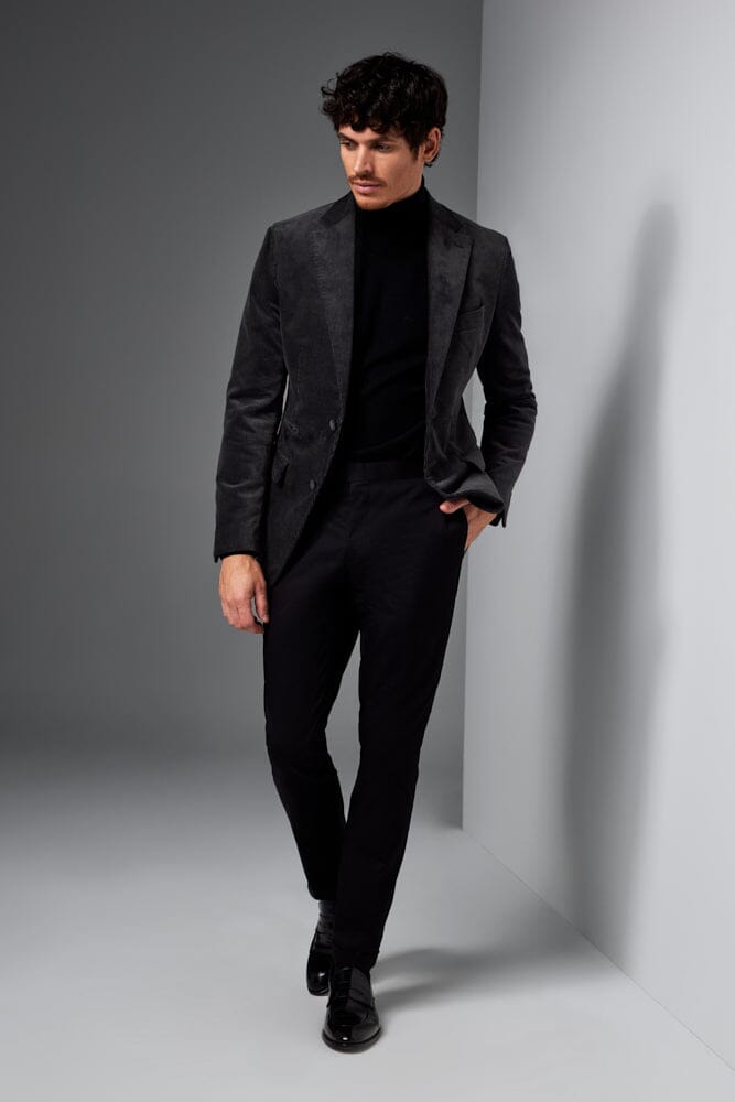 Greyson Corduroy Jacket for Men - Dark Grey Winter Coat, Water-Resistant & Warm, Perfect for Outdoor Activities & Casual Wear