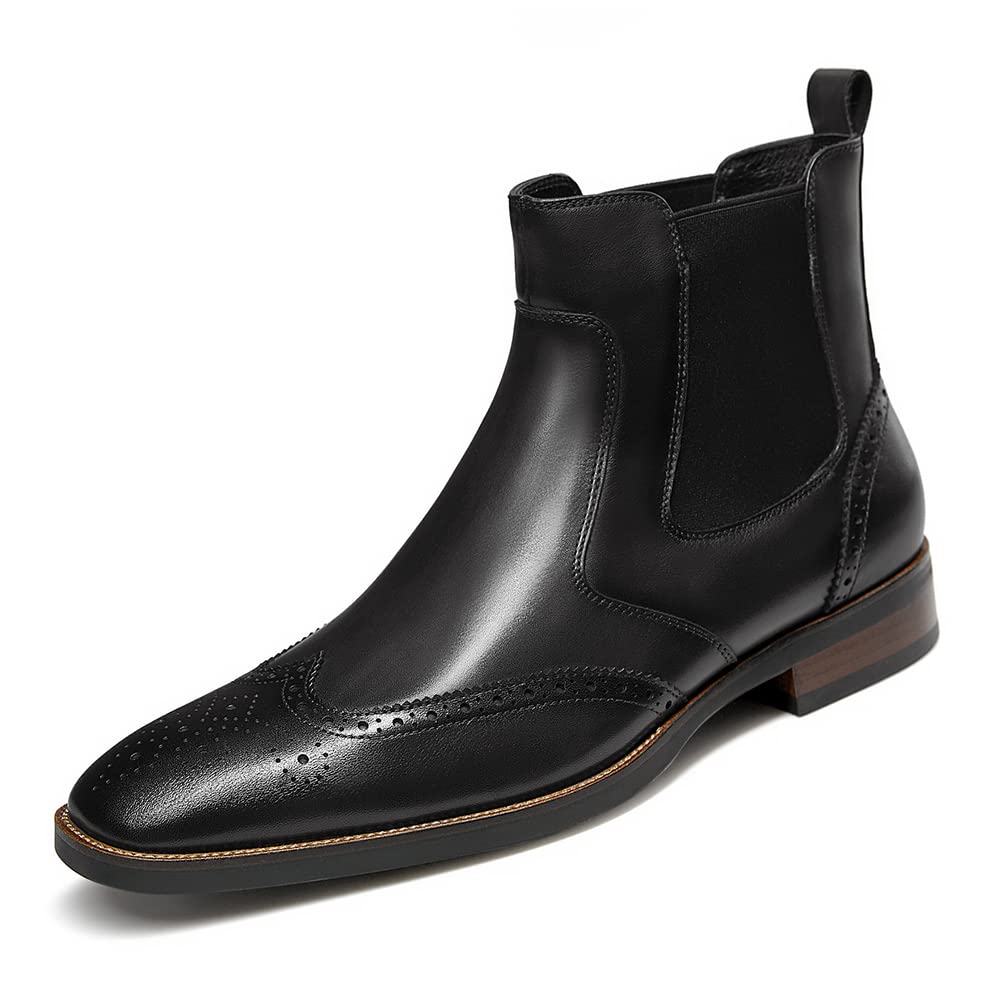 Premium Men's Chelsea Boots - Genuine Leather Formal Dress Boots for Business, Office & Special Occasions