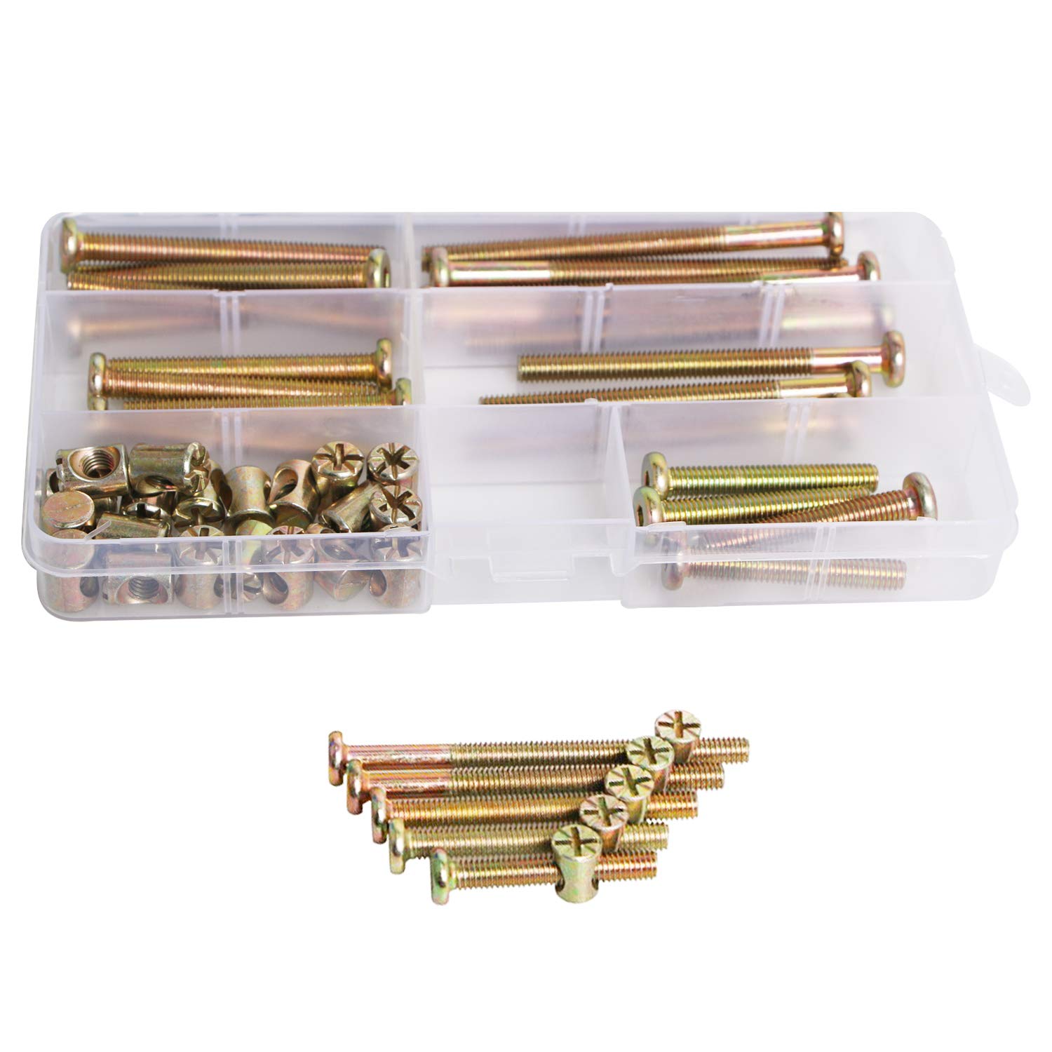 Aopin M6 Screw Kit for Baby Crib & Furniture - Hex Socket Cap Bolts, Carbon Steel 25pc Set - Easy Bed Assembly