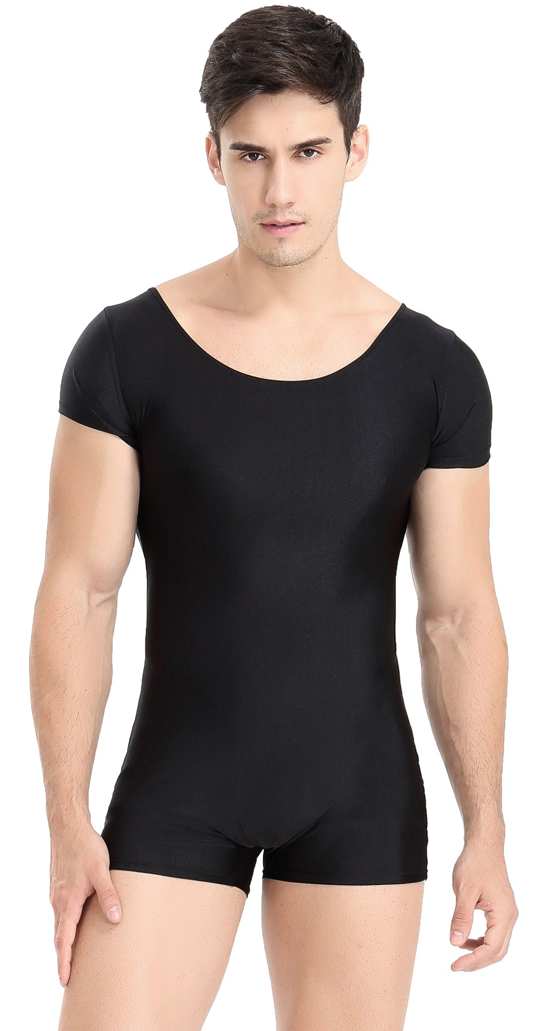 Speerise Men's Spandex Bodysuit - Workout, Dance & Biketard Unitard for Gym, Yoga & Performance | Comfortable Stretch Fit Activewear