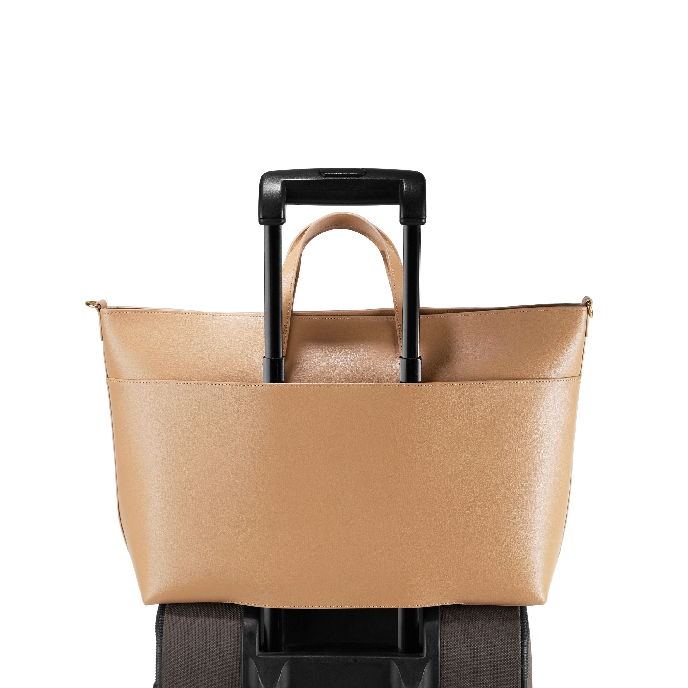 Premium Alex Laptop Bag Set in Tan - Stylish & Durable Computer Briefcase for Work, Travel & Business Meetings | Fits 15.6