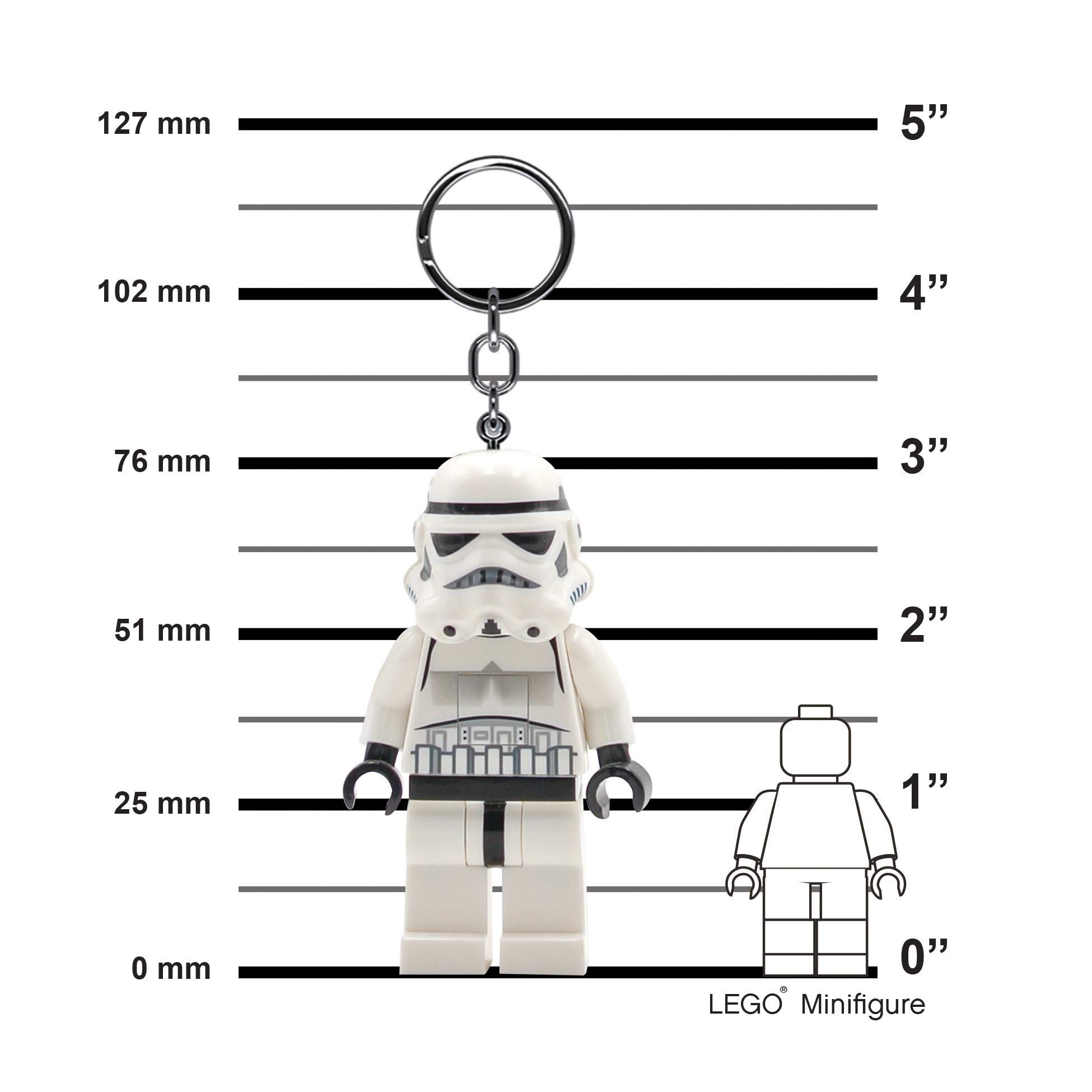 LEGO Star Wars Stormtrooper Keychain with LED Flashlight - 76mm Collectible Figure Toy Gift for Kids (Includes 2 CR2025 Batteries) - Perfect for Star Wars Fans, Cosplay Accessories & Everyday Carry