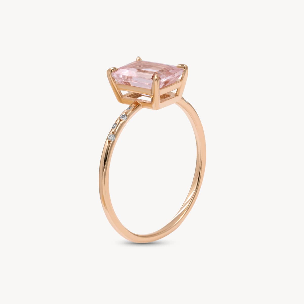 Stunning Large Starry Morganite Ring for Women - Elegant Rose Gold Engagement & Wedding Jewelry - Perfect for Proposals, Anniversaries, and Special Occasions