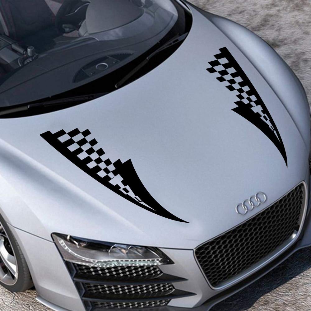 KaaHego Black Racing Strip Die-Cut Water-Resistant Car Sticker for Sides, Windows, Bumper, Hood - Perfect for Customizing Cars, Trucks, and Motorcycles
