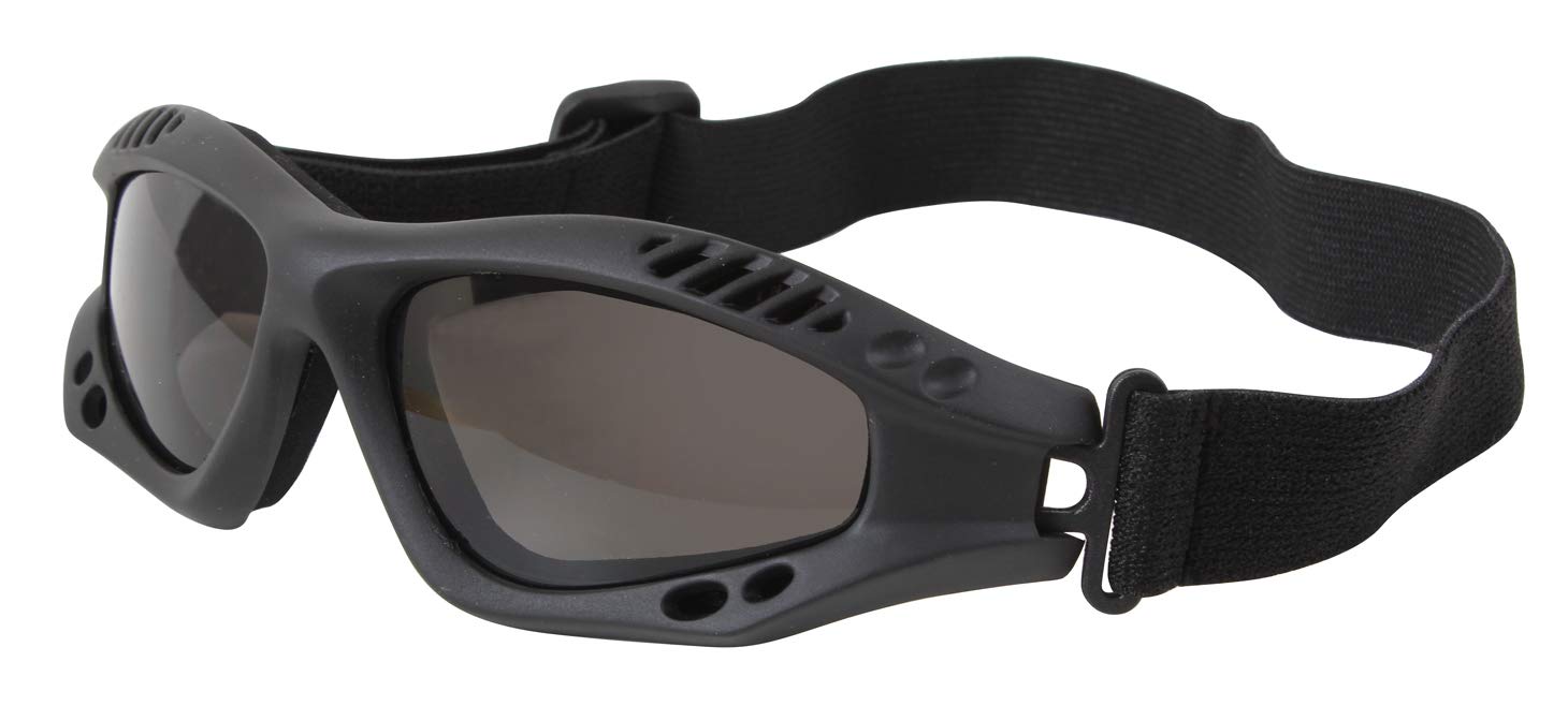 Rothco Black VenTec Tactical Goggles - Military Grade Protective Eyewear for Shooting, Airsoft & Outdoor Activities - Windproof & Anti-Fog Safety Glasses for Hunting, Cycling & Construction Work