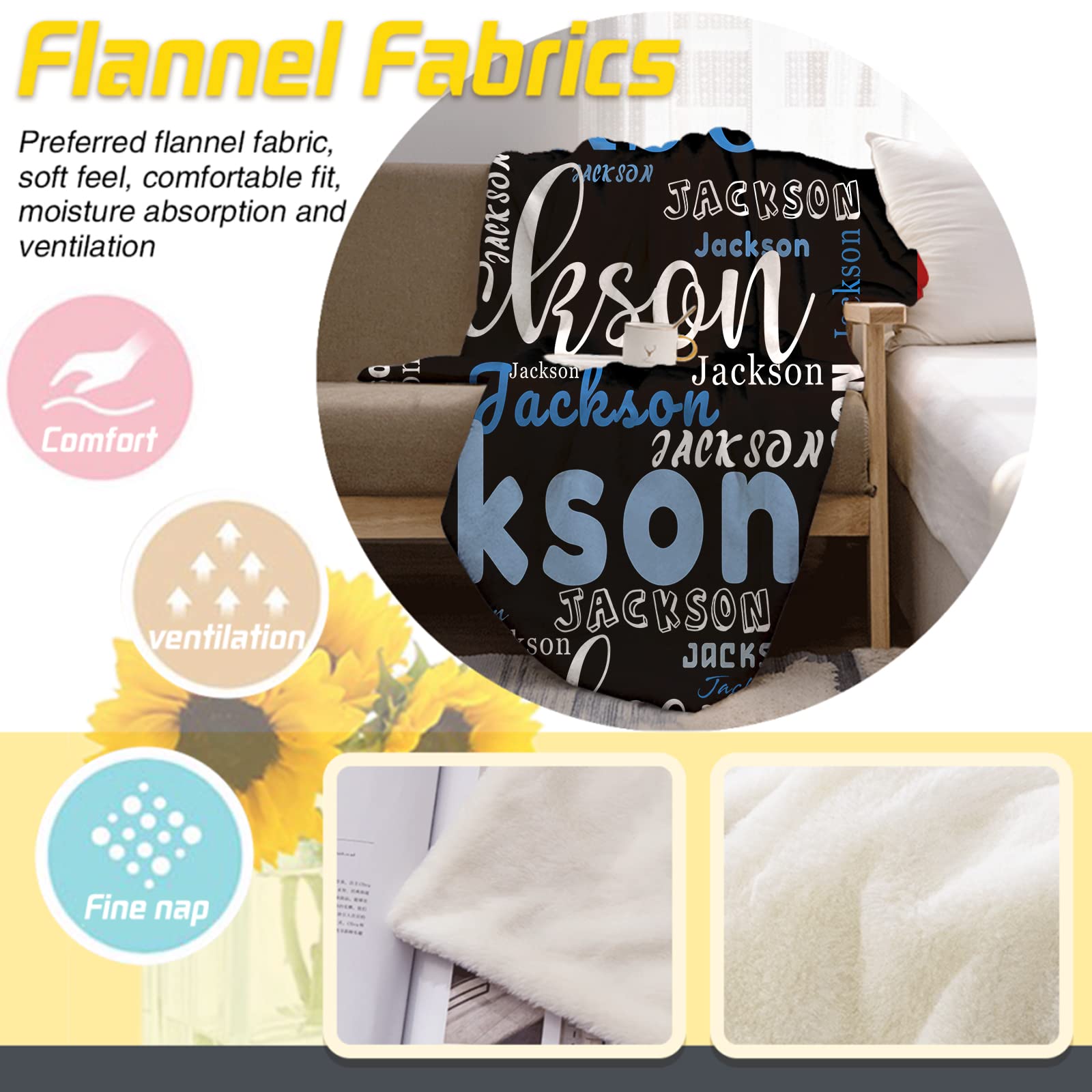 Custom Name Blanket for Kids, Baby & Adults - Personalized Gift for Christmas, Birthday - Soft & Cozy Fleece Throw for Girls, Boys - Perfect for Cuddling, Gifting & Home Decor