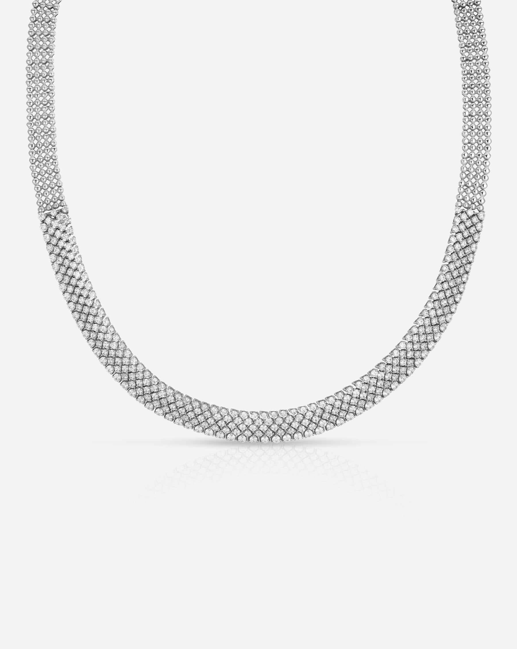 Elegant Diamond Mesh Choker Necklace for Women - Trendy Layering Jewelry for Parties, Weddings & Everyday Wear