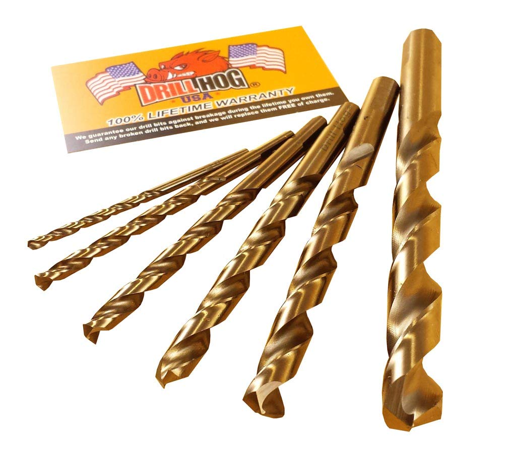 Drill Hog 29-Piece Super Premium Cobalt M42+ Drill Bit Set for Metal, Wood, Plastic - High Speed Steel Drill Bits for Professional & DIY Projects