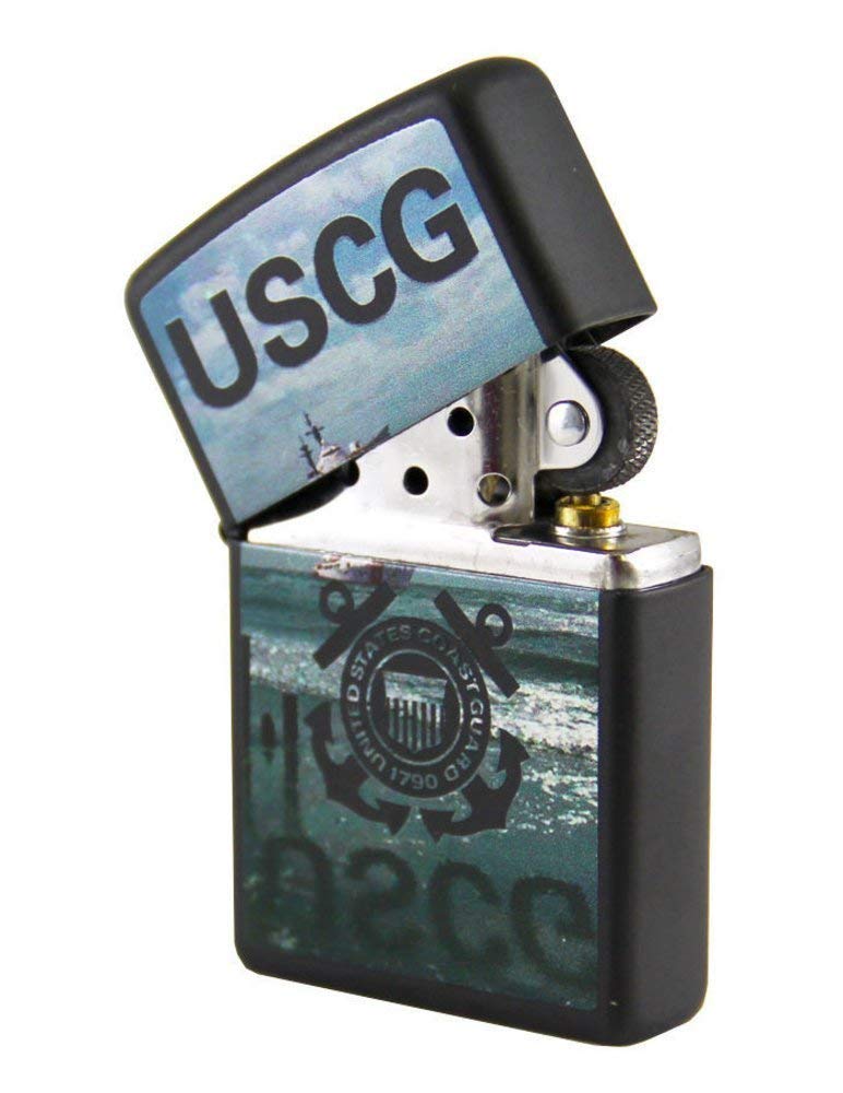 Zippo Windproof Pocket Lighter - US Coast Guard Design | Durable Metal Lighter for Outdoor Adventures, Camping & Everyday Carry
