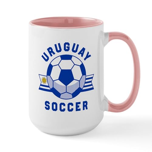 White/Pink Inside - Uruguay Soccer Mugs