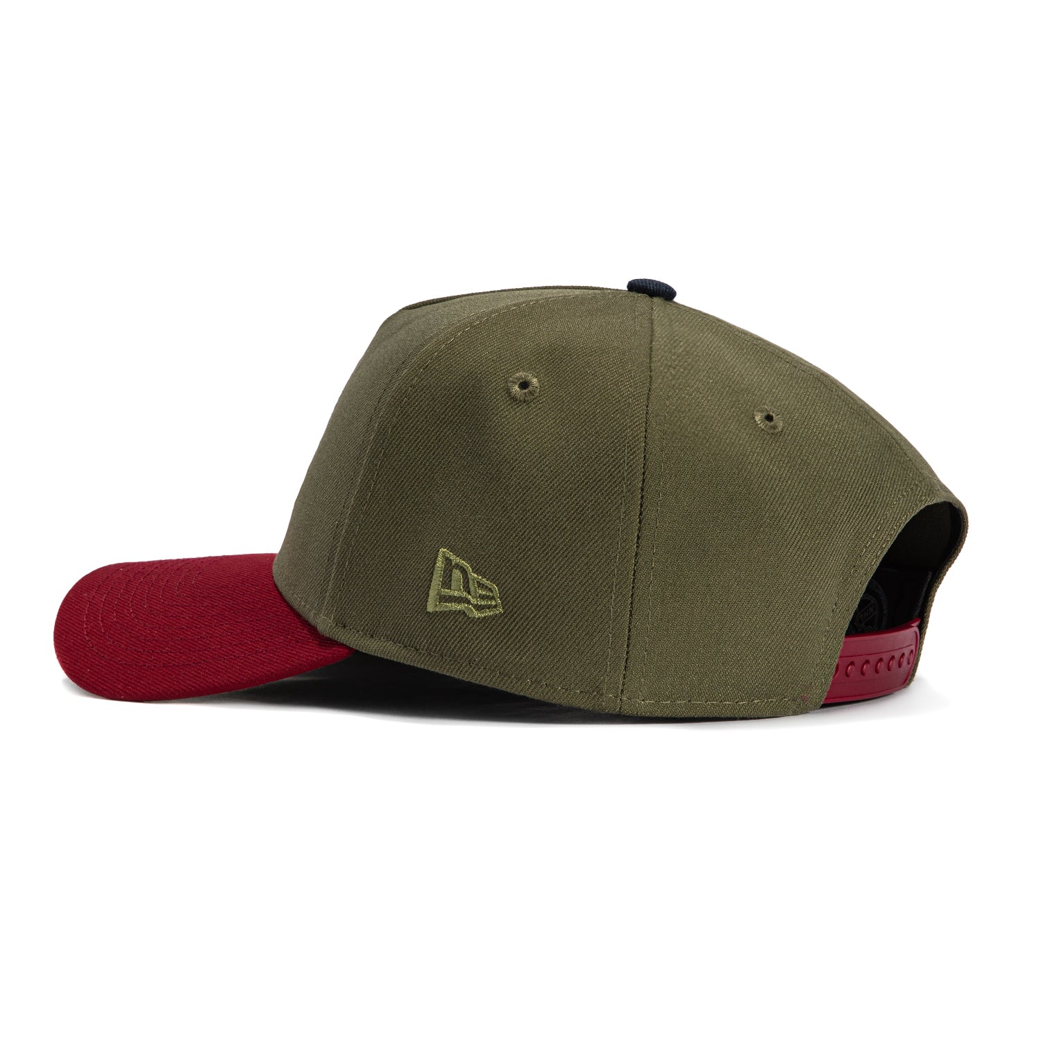 New Era 9Forty A-Frame Los Angeles Kings Logo Patch Snapback Hat - Olive & Cardinal | Official NHL Licensed Baseball Cap for Men & Women | Perfect for Sports Fans, Streetwear & Casual Outfits