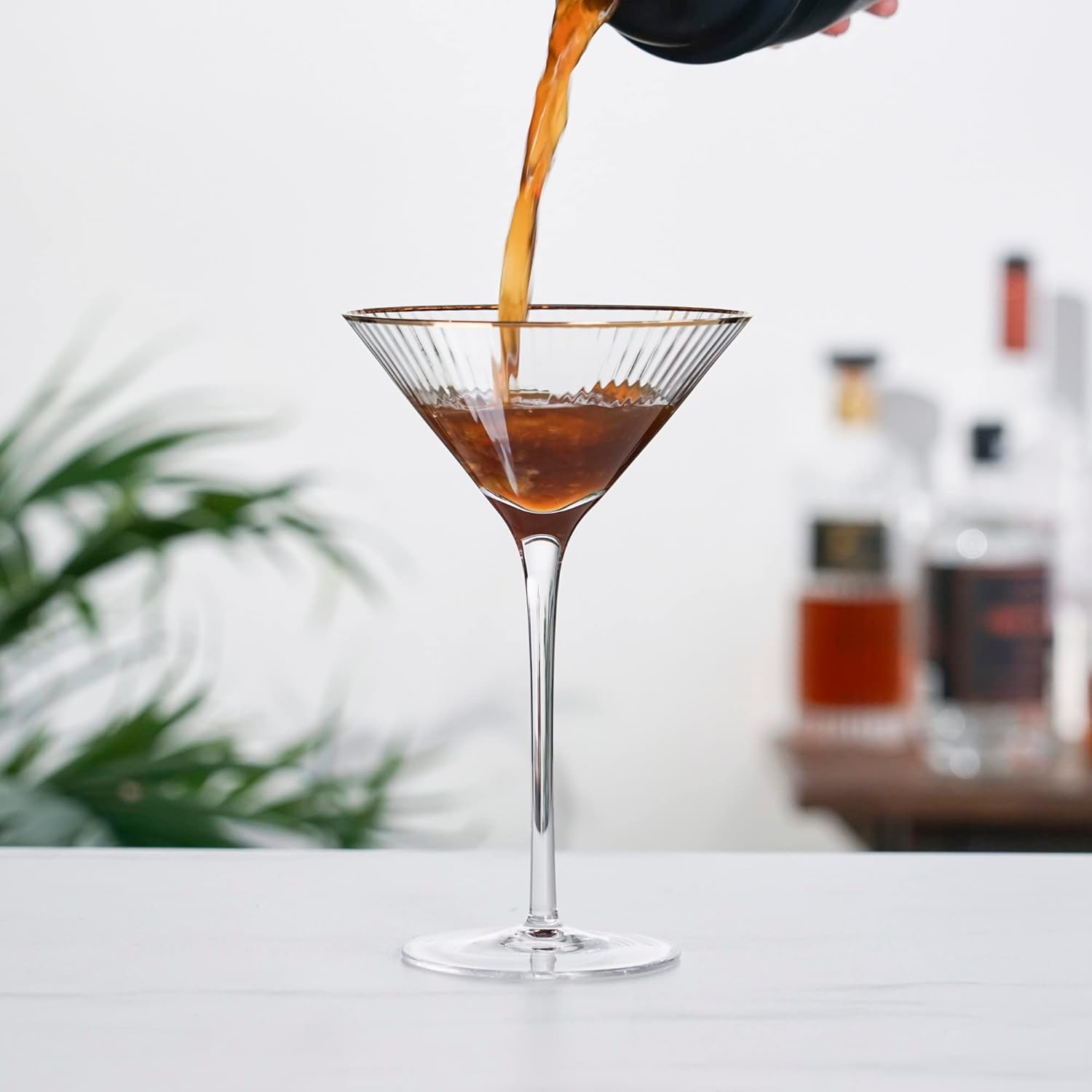 Premium Meridian Martini Glasses Set of 2 - Elegant Cocktail Glasses for Martinis, Cosmopolitans & Mixed Drinks - Perfect for Home Bars, Dinner Parties & Romantic Evenings