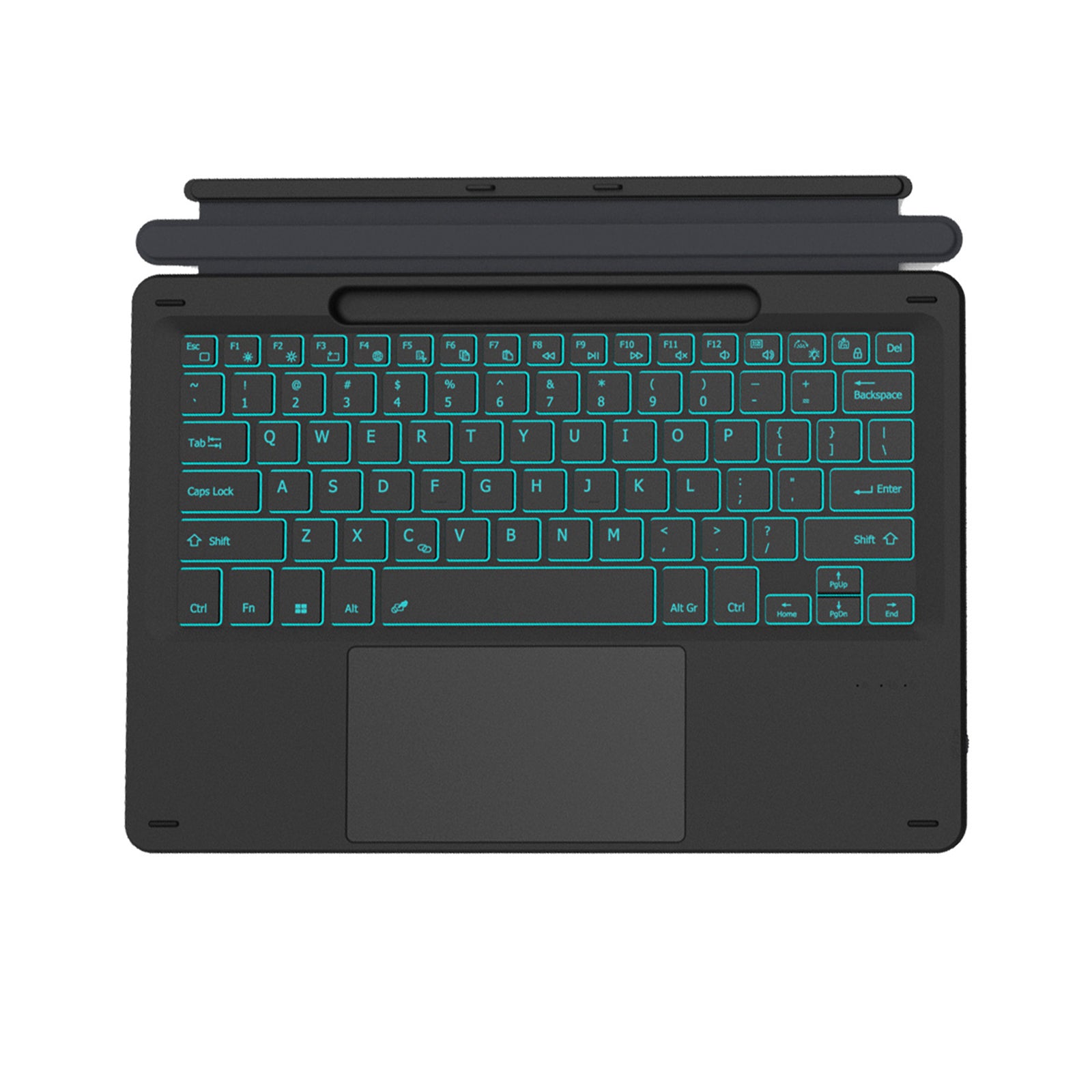 Surface Pro 8/Surface Pro X Backlit Bluetooth Keyboard with Touchpad - 7 Color LED Backlight, Rechargeable Battery - Perfect for Work, Study & Travel