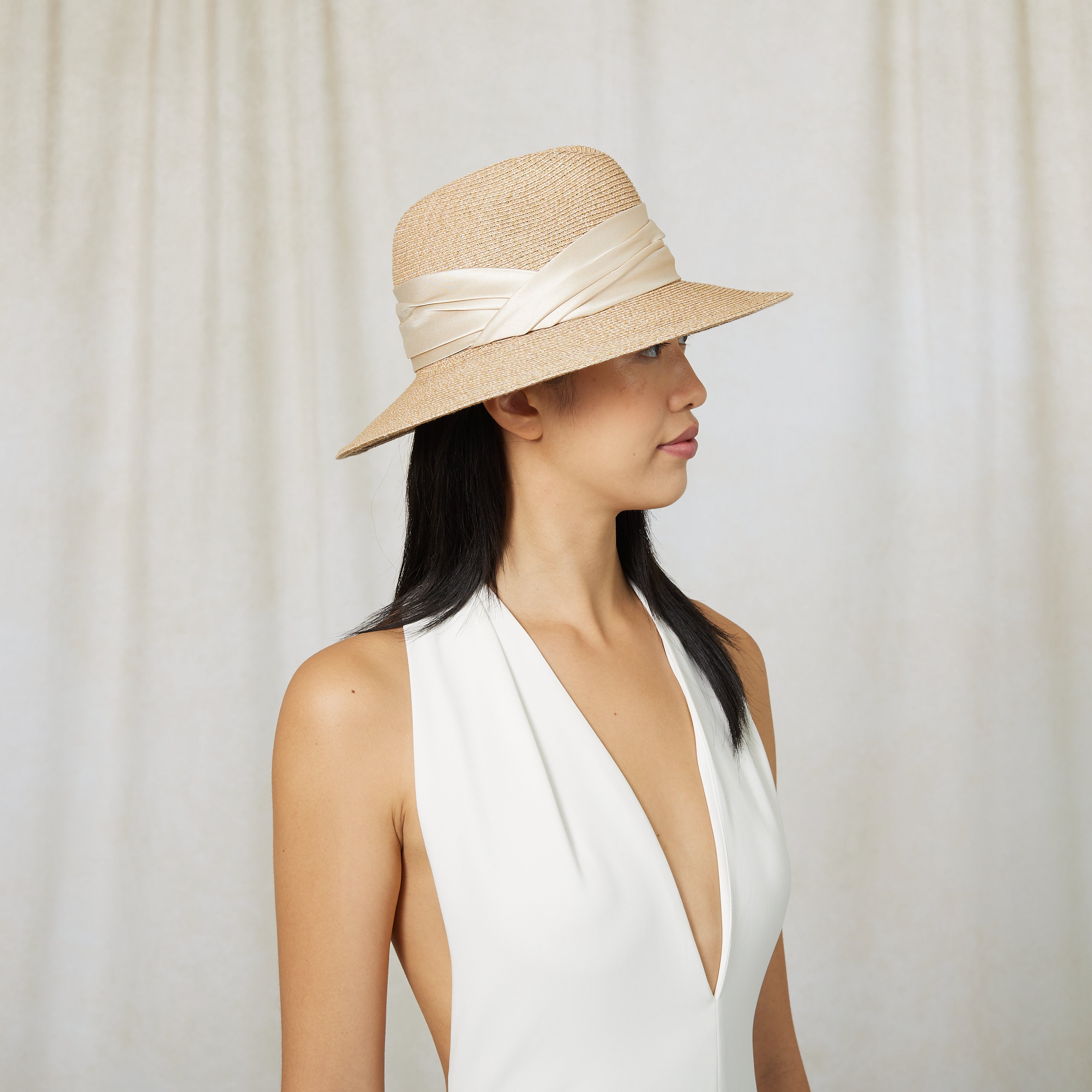 Courtney Toyo Packable Fedora Hat for Women - Stylish Foldable Sun Hat for Travel, Beach & Outdoor Activities