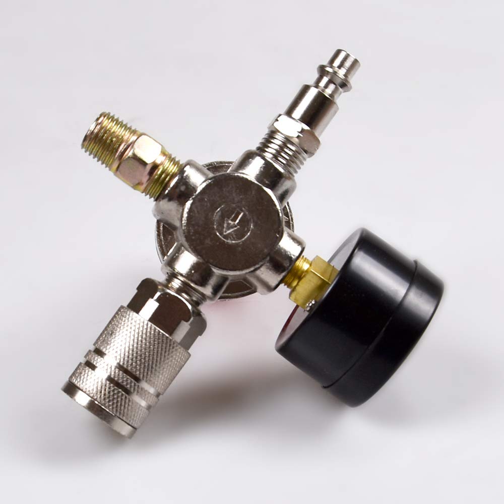 0-175 PSI Air Compressor Pressure Regulator with Dial - Replacement Part for Air Compressor (Four-Way Valve) - Ideal for Workshop, Garage & Industrial Use