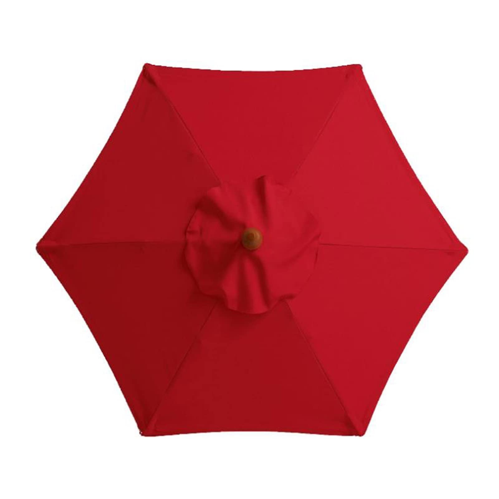 YEVYG 3m Replacement Canopy Umbrella - Outdoor Sunshade for Patio, Garden & Backyard - 6-Rib Durable Shade Cloth (Red) - Perfect for Poolside Lounging, Picnics & Outdoor Dining