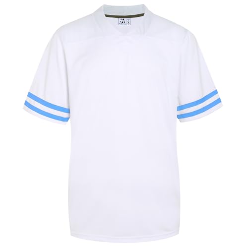 Light Blue Stripe White Jersey