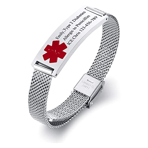 Stainless Steel 02-Silver-Width 14MM-Red Logo
